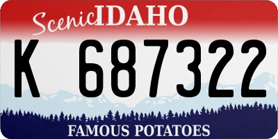 ID license plate K687322