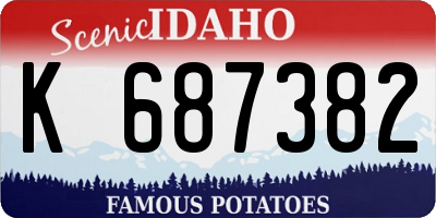 ID license plate K687382