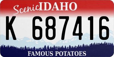 ID license plate K687416