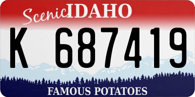 ID license plate K687419