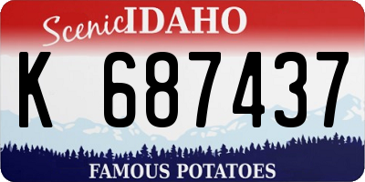 ID license plate K687437