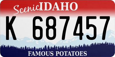 ID license plate K687457