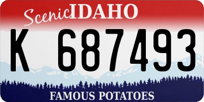 ID license plate K687493