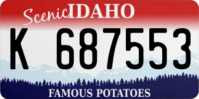 ID license plate K687553
