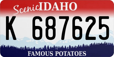 ID license plate K687625