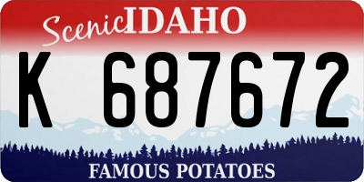 ID license plate K687672
