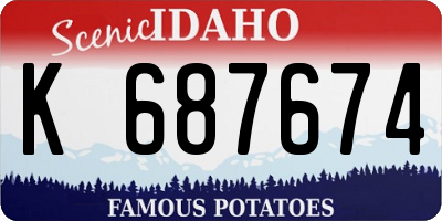 ID license plate K687674