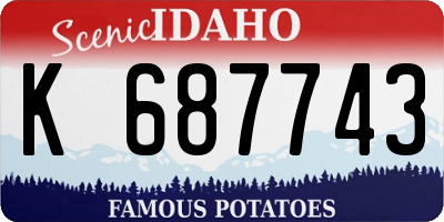 ID license plate K687743