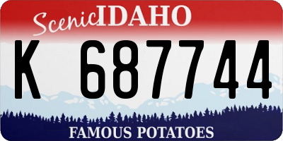ID license plate K687744