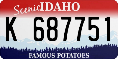 ID license plate K687751