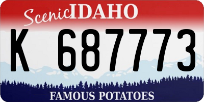 ID license plate K687773