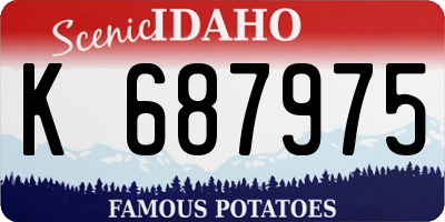 ID license plate K687975
