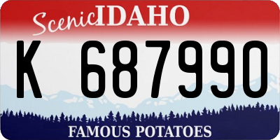 ID license plate K687990
