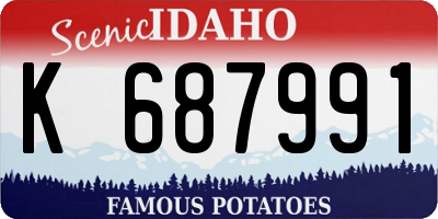 ID license plate K687991