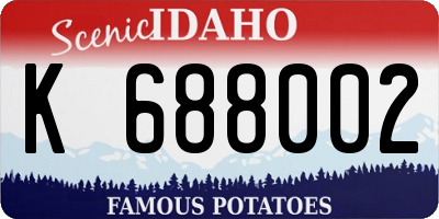 ID license plate K688002