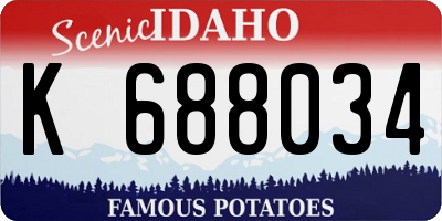 ID license plate K688034