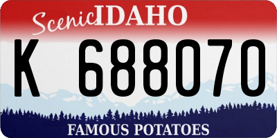 ID license plate K688070