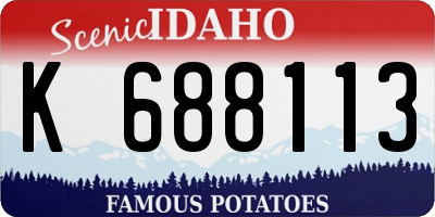 ID license plate K688113