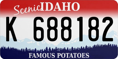 ID license plate K688182