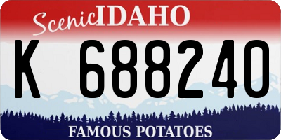 ID license plate K688240