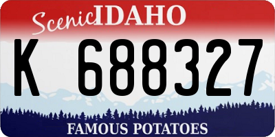 ID license plate K688327