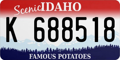 ID license plate K688518