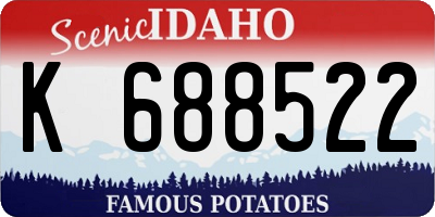ID license plate K688522