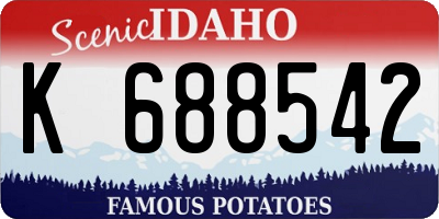 ID license plate K688542