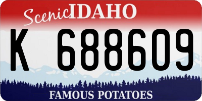 ID license plate K688609
