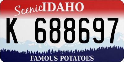 ID license plate K688697