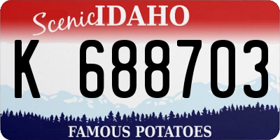 ID license plate K688703