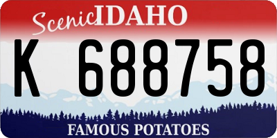 ID license plate K688758
