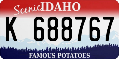 ID license plate K688767