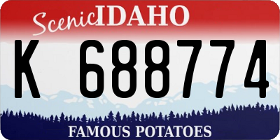 ID license plate K688774