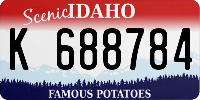 ID license plate K688784
