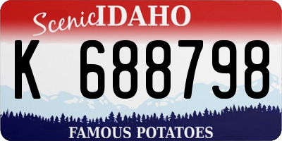 ID license plate K688798