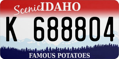 ID license plate K688804