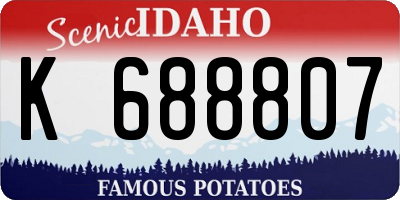 ID license plate K688807
