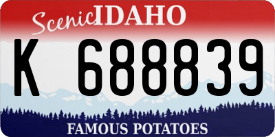 ID license plate K688839