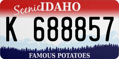 ID license plate K688857