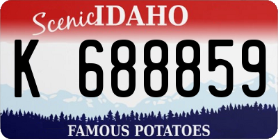 ID license plate K688859