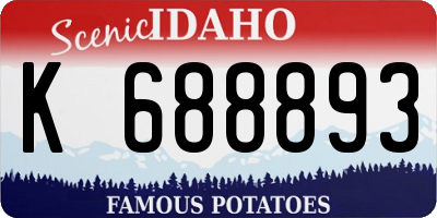 ID license plate K688893