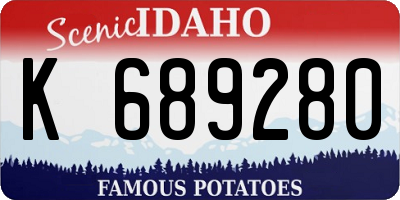 ID license plate K689280