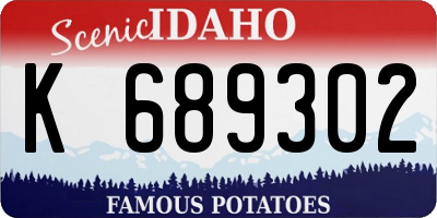 ID license plate K689302