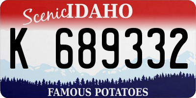 ID license plate K689332
