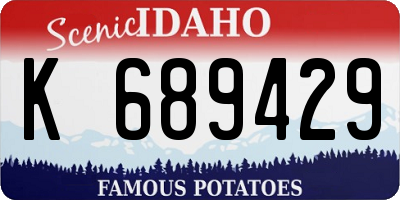 ID license plate K689429