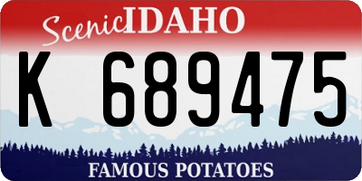 ID license plate K689475