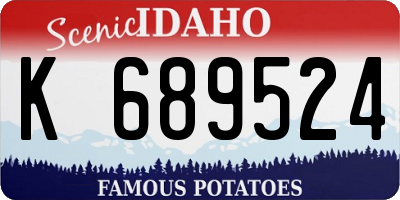 ID license plate K689524
