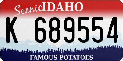 ID license plate K689554