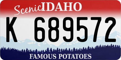 ID license plate K689572